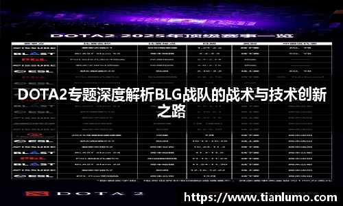 DOTA2专题深度解析BLG战队的战术与技术创新之路