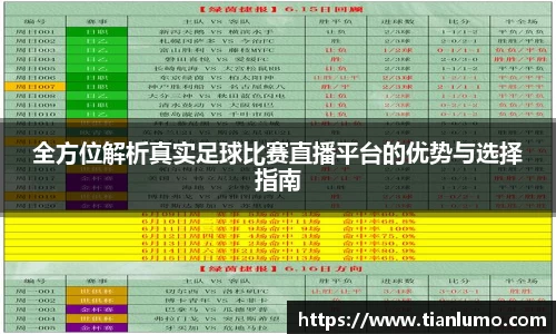 全方位解析真实足球比赛直播平台的优势与选择指南